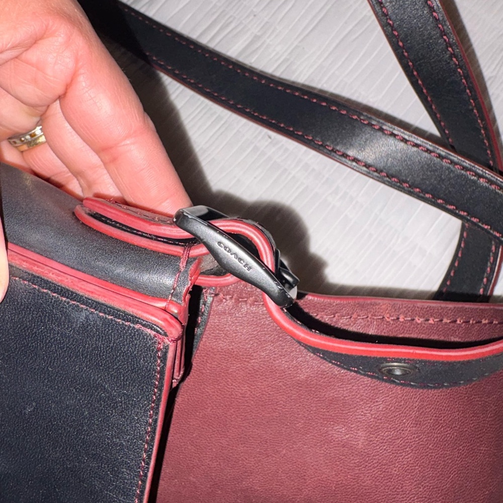 Coach Burgundy Leather Patch Crossbody - Picture 2 of 6